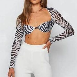 LIONESS Zebra Crop Top